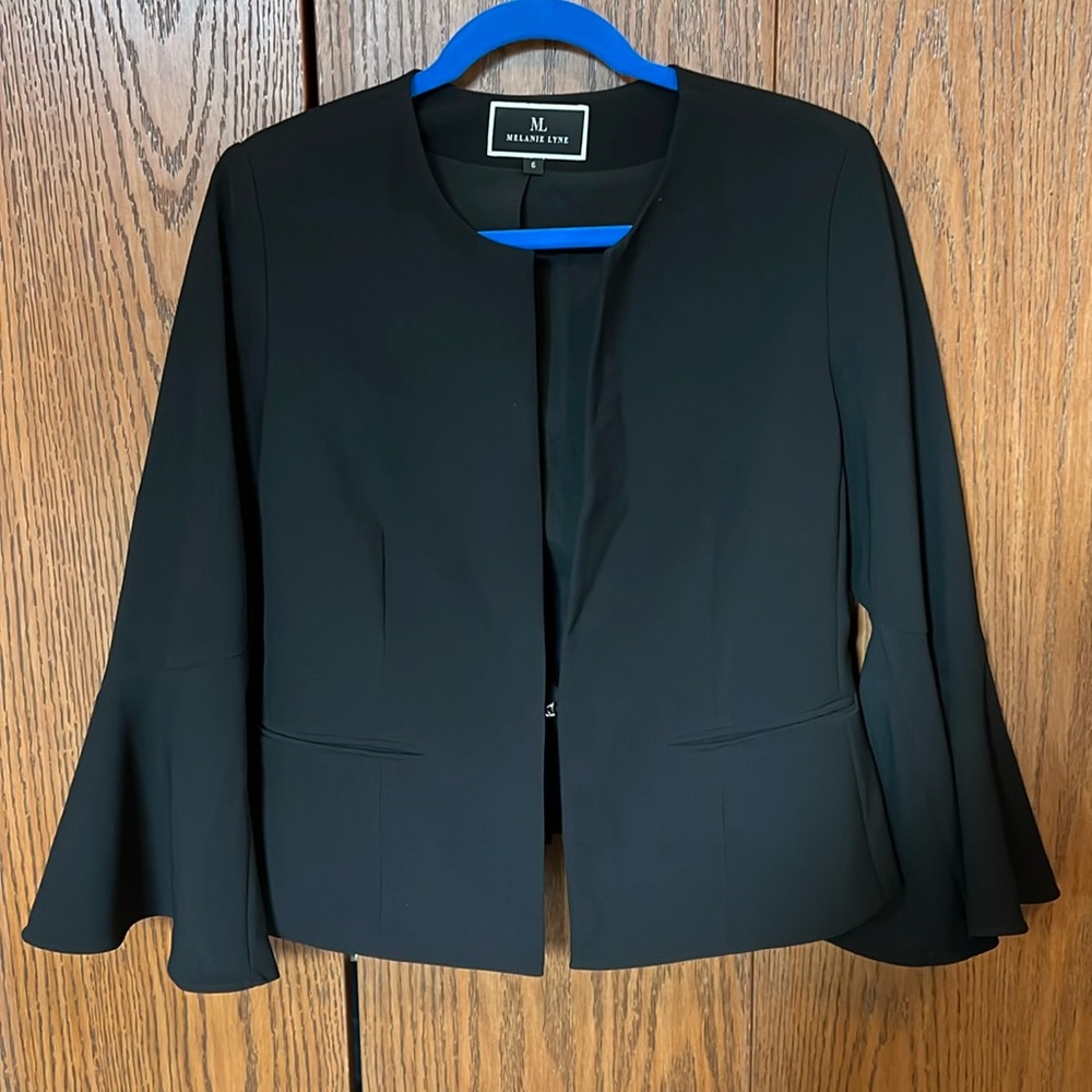 Black blazer with flare sleeve